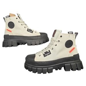 Palladium Revolt Hi TX Women's Star White Canvas Chunky Platform Women US Size 8